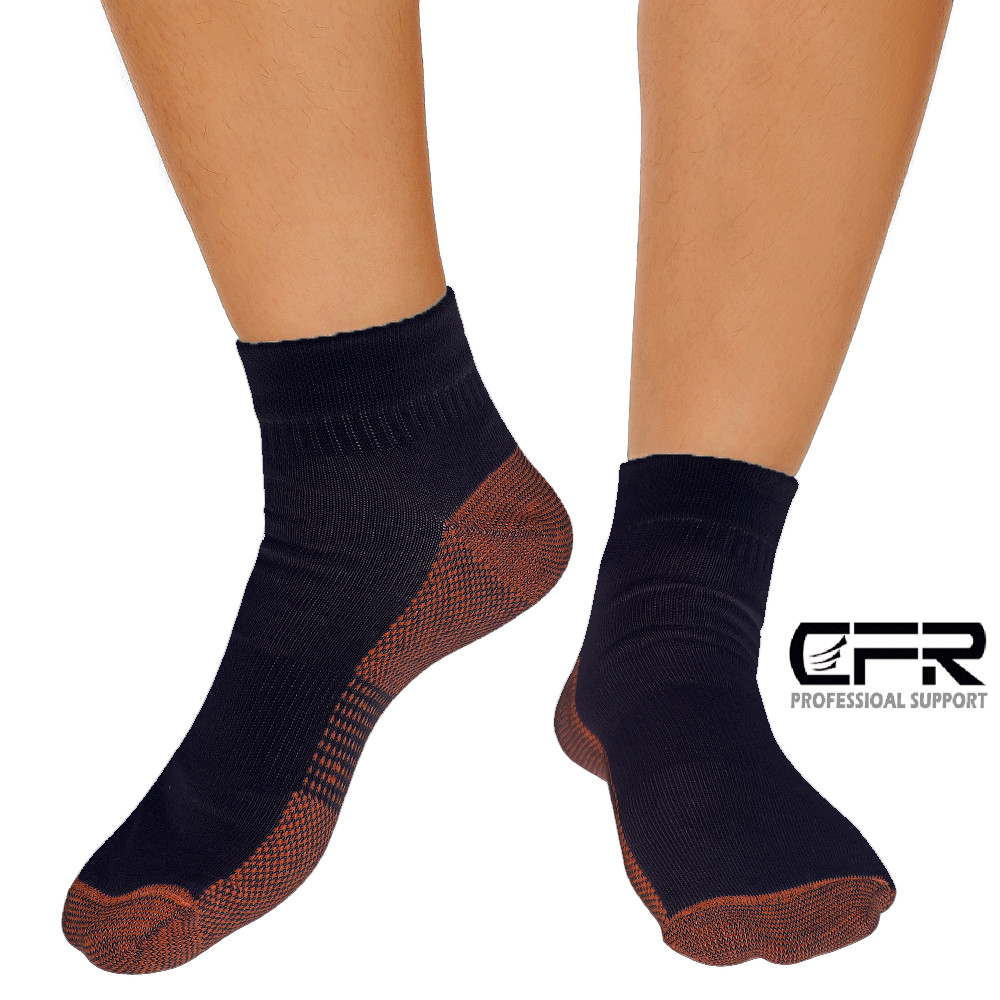1/2/3Pairs Copper Compression Socks Plantar Fasciitis Arch Ankle Running Support