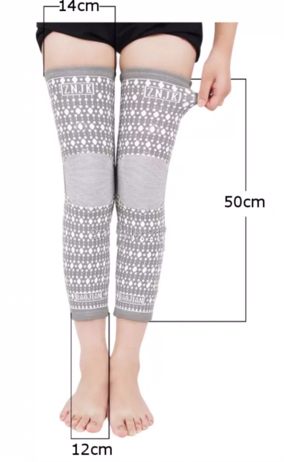 Magnetic Therapy Long Leg Support Brace Arthritis Socks Tourmaline Knee Wrap 1pc