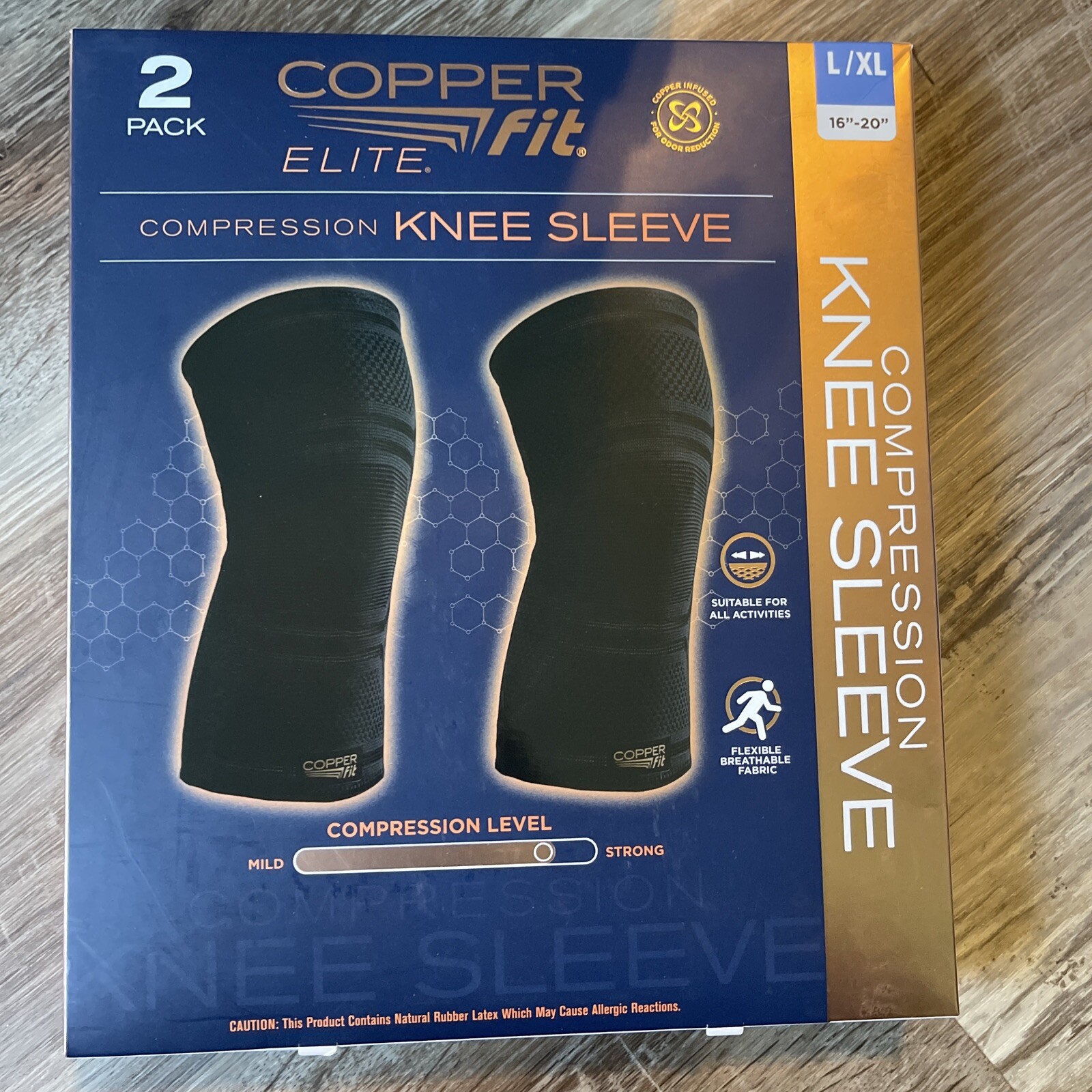 Copper Fit Elite Knee Sleeve. L/XL open box
