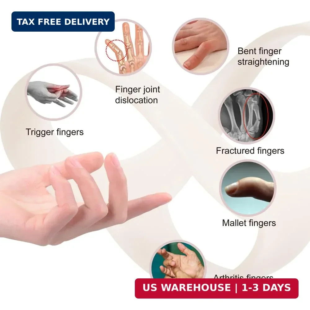 Oval Finger Splint 8 pcs, Finger Splints for Arthritis, Mallet Finger, Trigger F