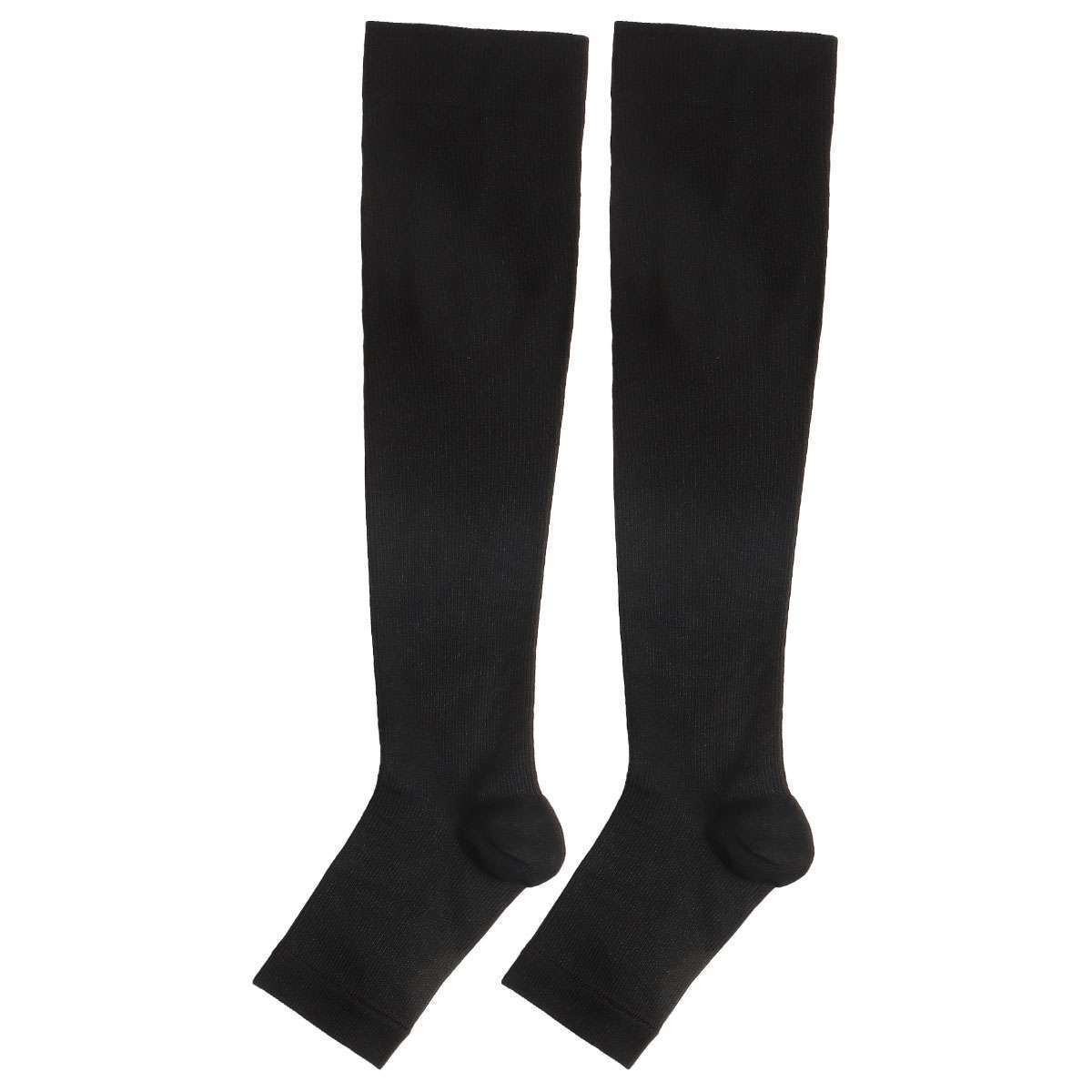 Compression Socks Leg Support Stockings Womens Mens 15-20 mmHG Open Toe XXL