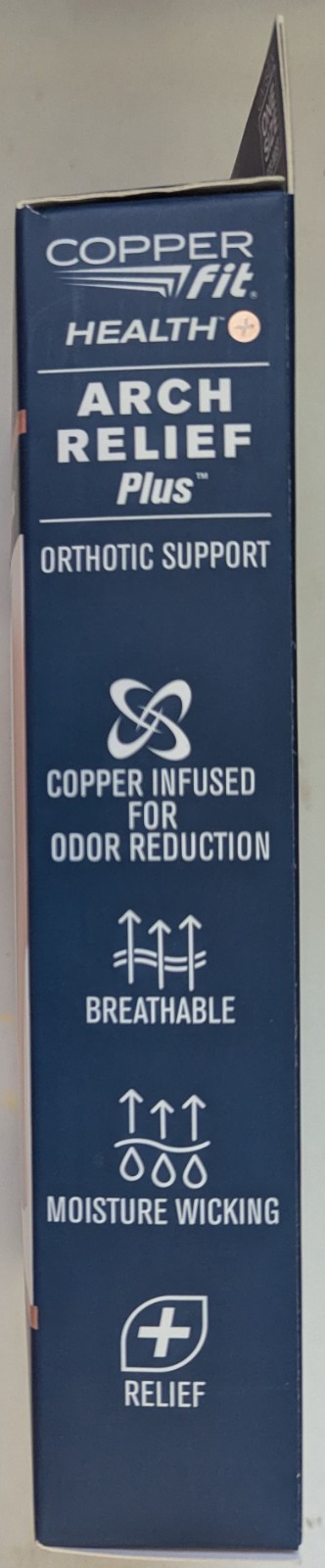 Copper Fit Health Unisex Arch Relief Plus with Built-In Orthotic Support New