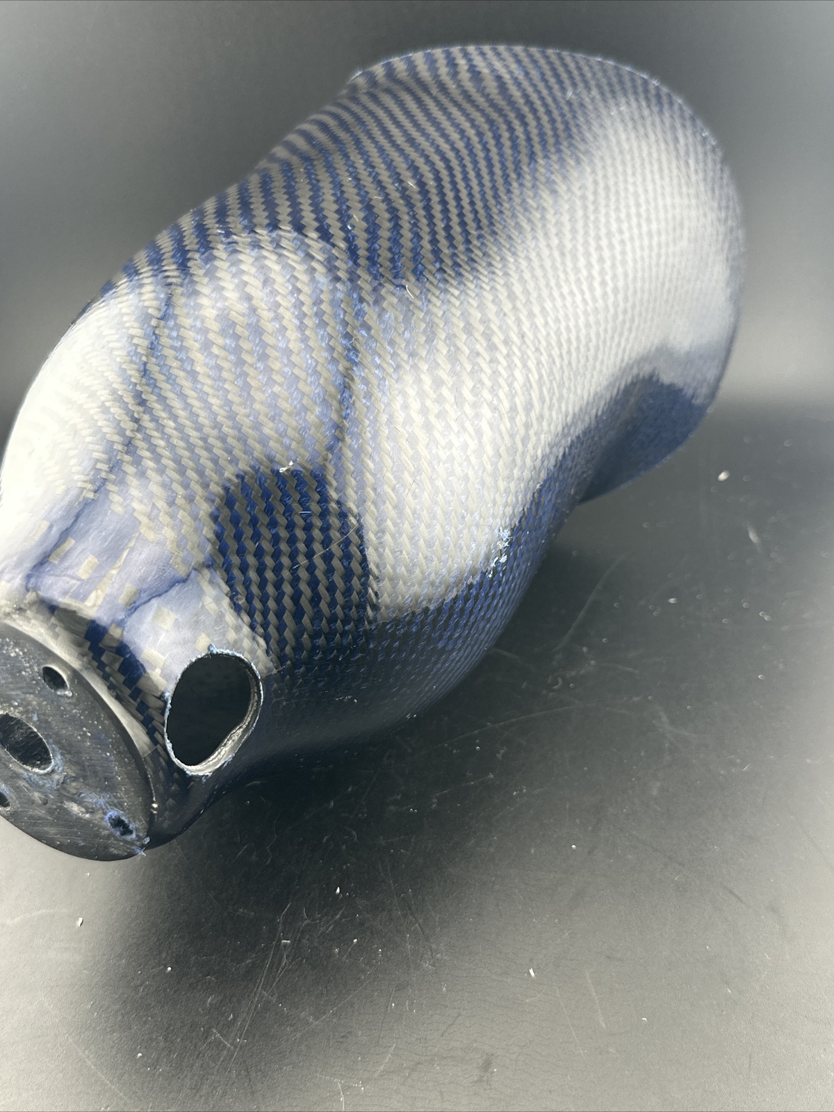 Below Knee Prosthetic Sock. Not For medical Use. Blue Carbon