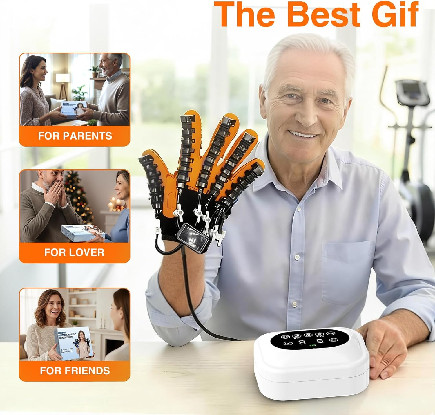Hand Rehabilitation Equipment, Therapy Gloves for Stroke Hand Recovery Device, R