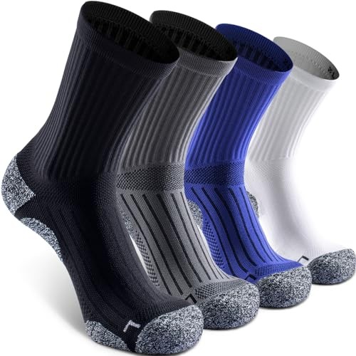 Elite Cushioned Compression Small Black/Gray/Blue/White (1 Pair of Each Color)