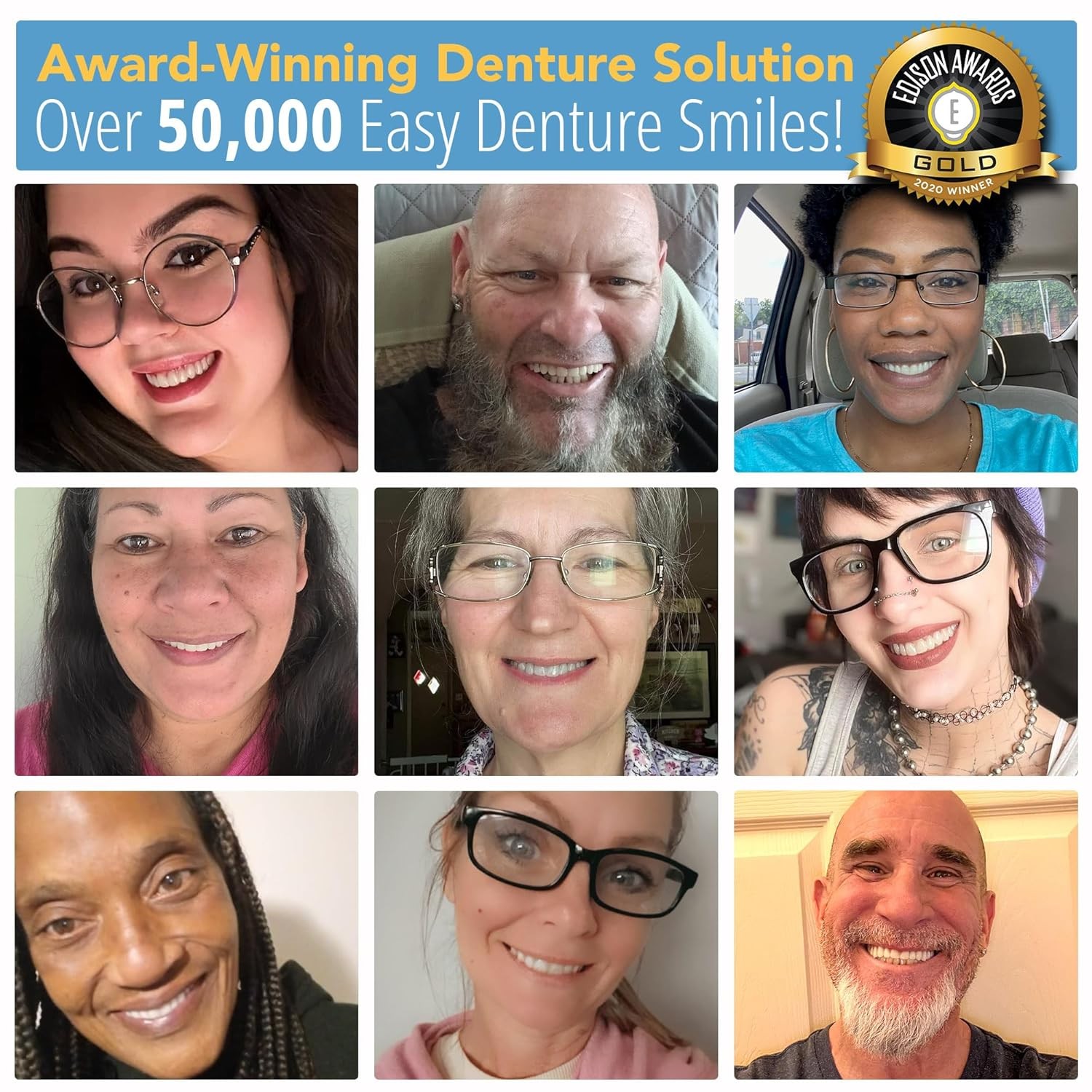 Boil-and-Bite Functional Denture, Self-fit at Home, Fully Adjustable for Narrow