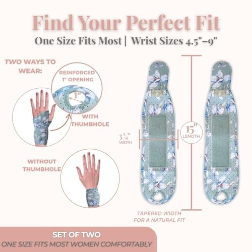 Carpal Tunnel Wrist Brace Left Hand, Right Hand for Women, Sage Green Floral