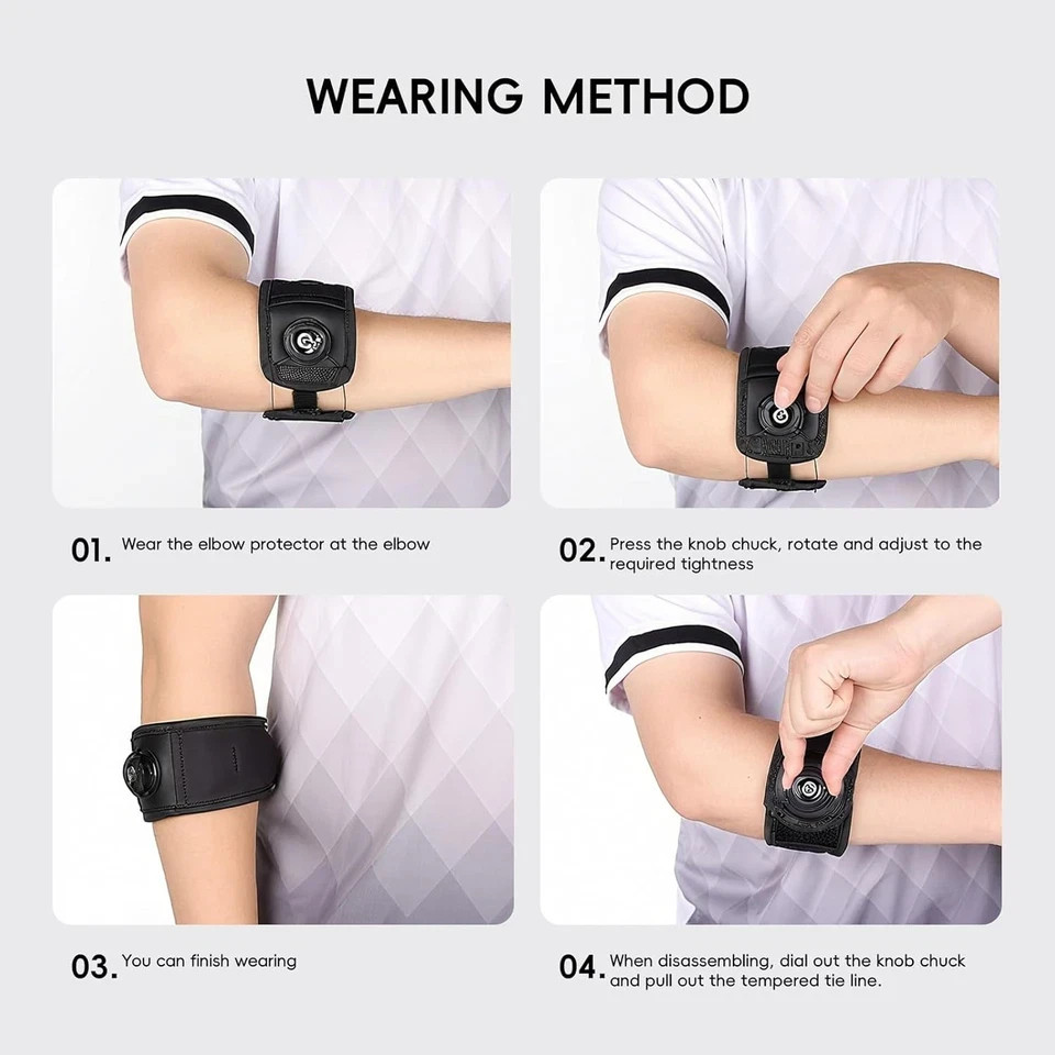 Elbow Sleeve Brace Wrap Adjustable Support Arm Arthritis Tendonitis Pain Relief