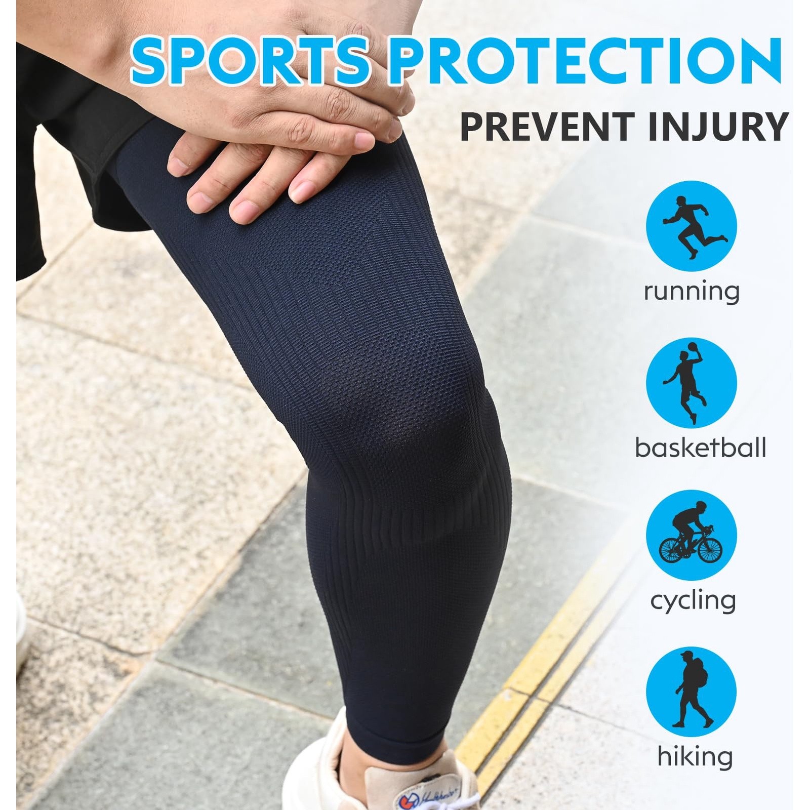 KEKING Full Leg Compression Sleeves, 20-30mmHg Graduated, Unisex, Running | T…