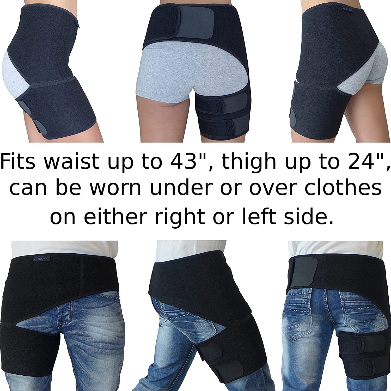HIP BRACE Sciatica Pain Relief Thigh Hamstring Compression Support Wrap ROXOFIT