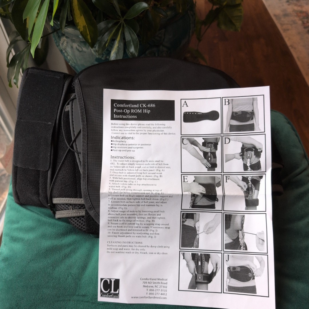 Comfortland CK-686 Hip Brace Range of Motion Post Op Abduction Support Recovery