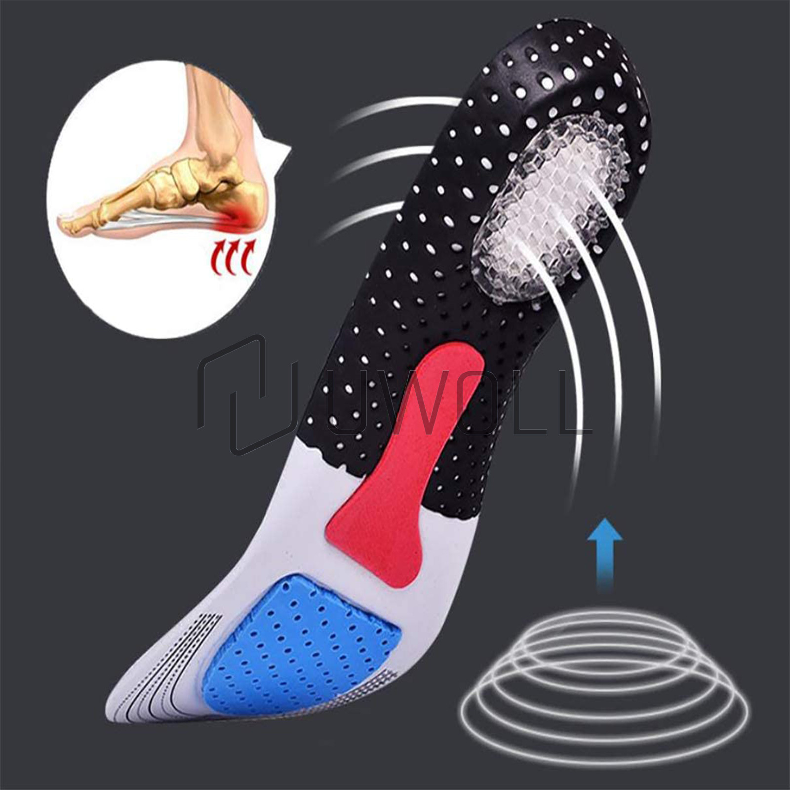 Pro Orthotic Shoe Insoles Insert Flat Feet Fallen arch Support Plantar Fasciitis