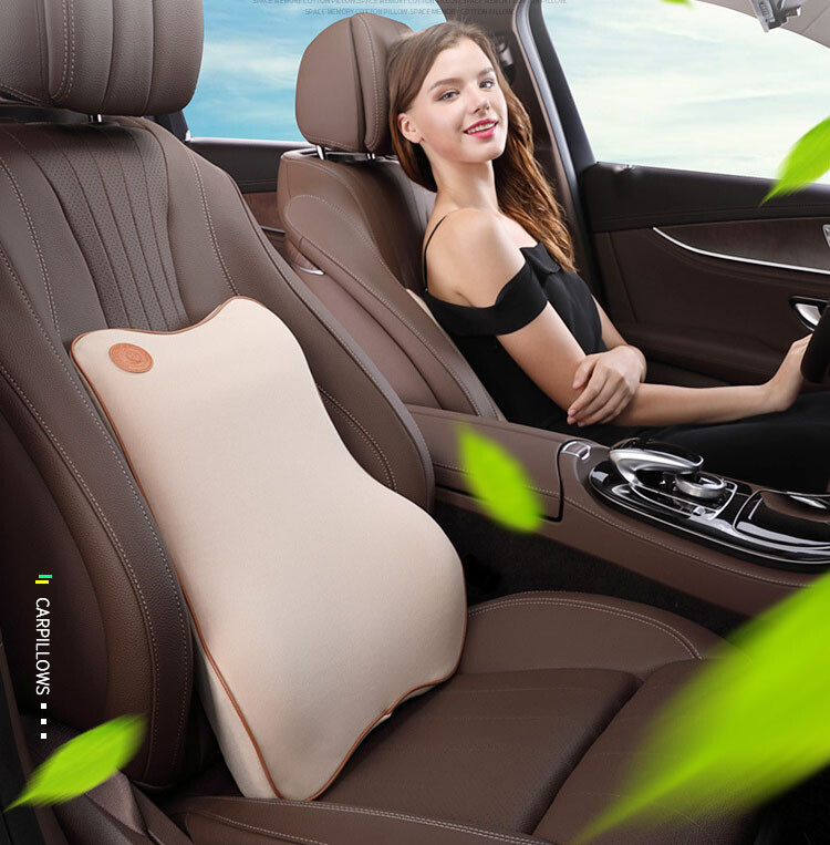 Lumbar Support Pillow/Back Cushion, Memory Foam Orthopedic Backrest for Car Seat