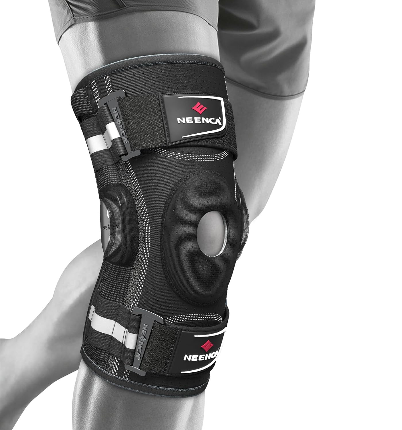 Professional Knee Brace for Knee Pain, Adjustable Hinged Knee Support with Remov
