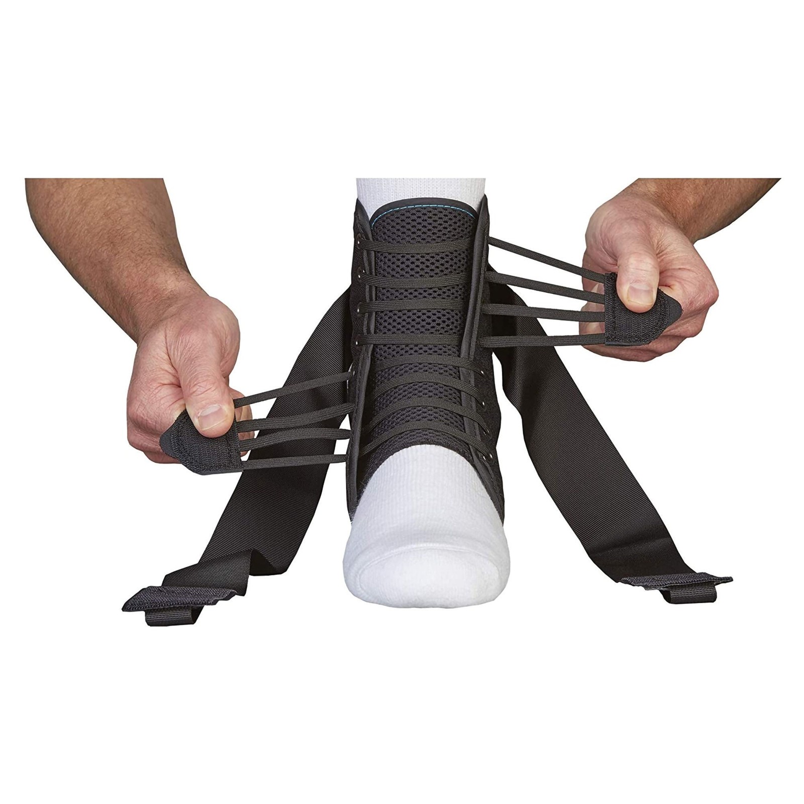 ASO Speed Lacer Black Ankle Brace Medium Lace Up for the Foot 223614