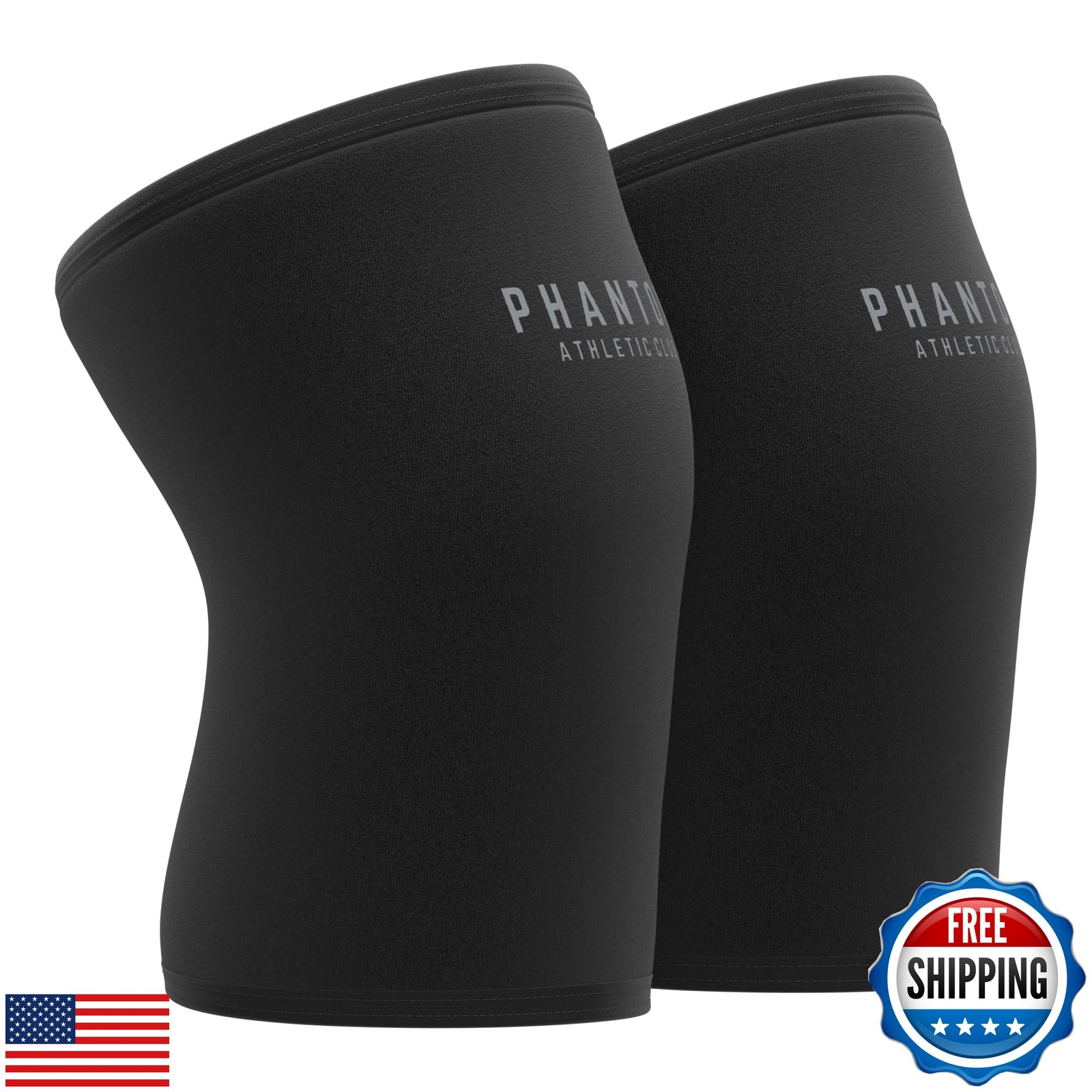 7mm Compression Knee Sleeves for Weightlifting Support, Powerlifting Strength