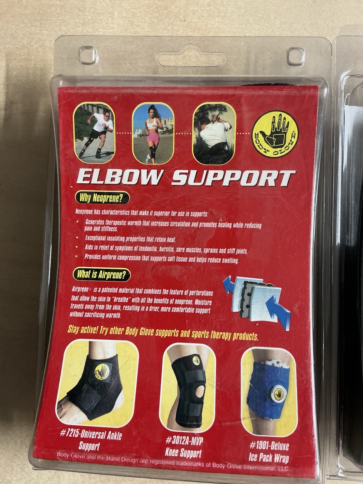 NEW Body Glove Small Airprene Elbow Supports (2) w/FREE Shipping!