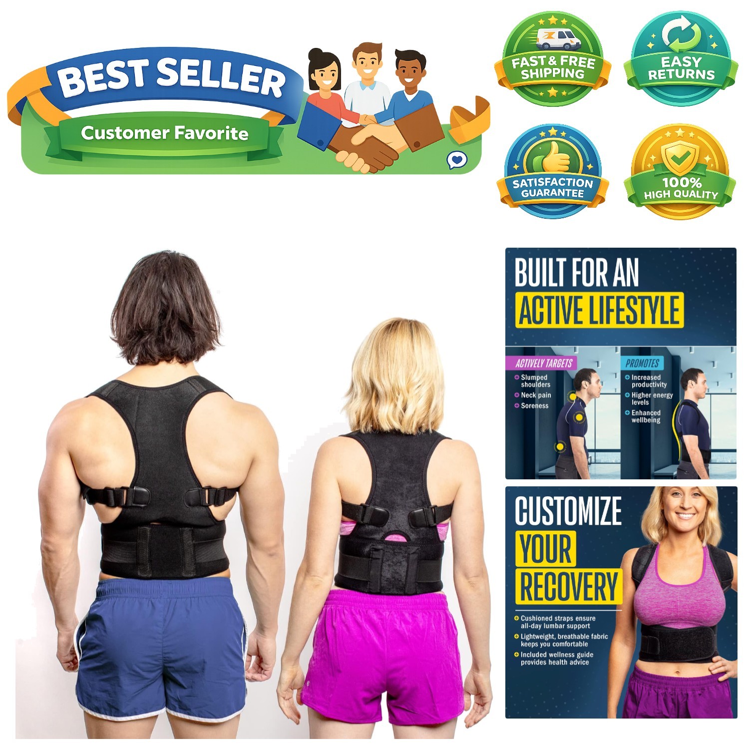 FlexGuard Posture Corrector for Women and Men Large Pack of 1