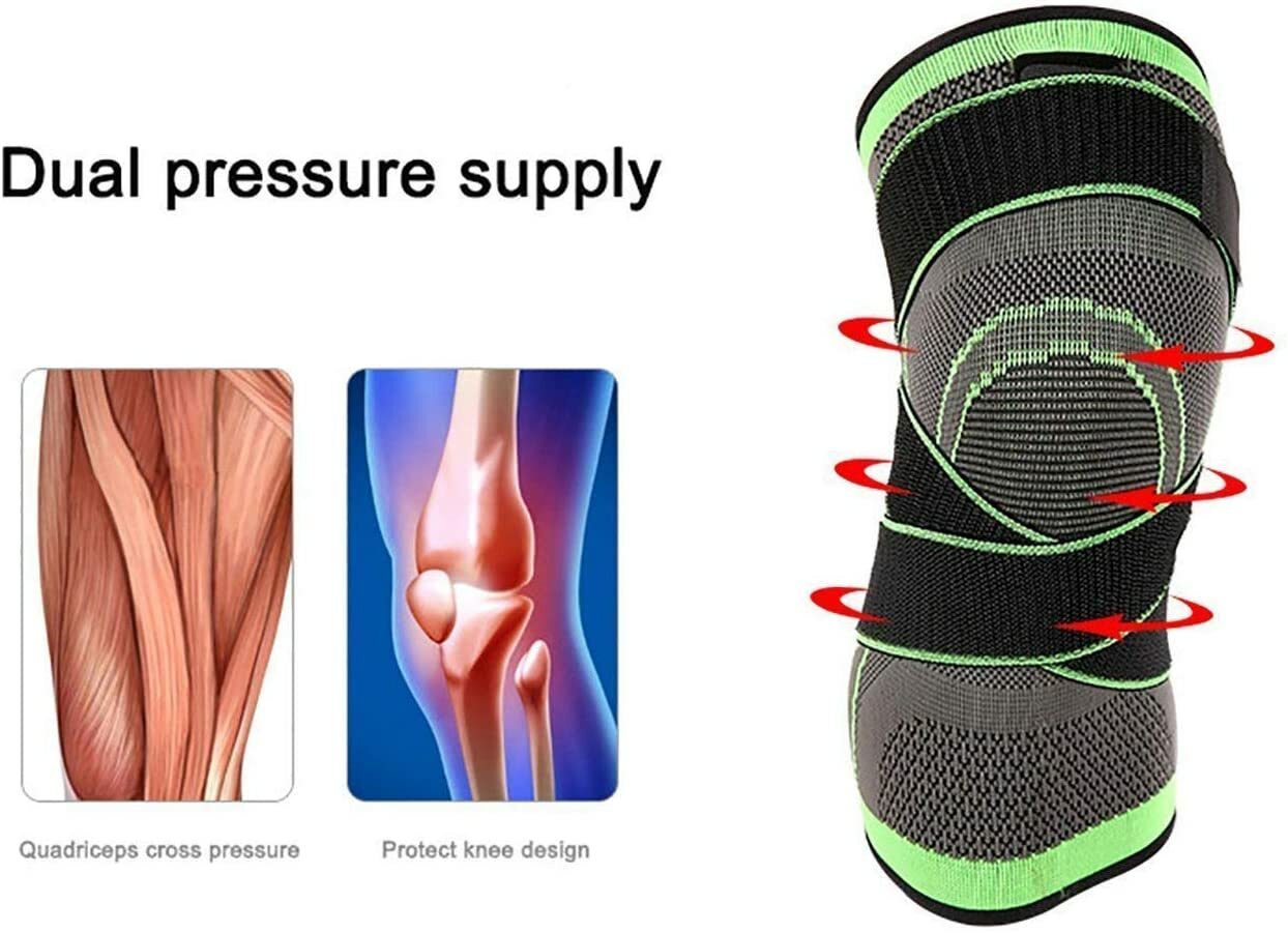Knee Brace Compression Sleeve Support DCF Cross Wraps Anti-Slip Firm Grip – Prev