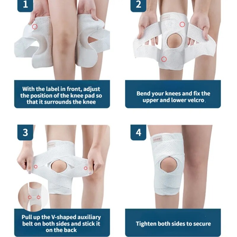 Knee Brace with Side Stabilizer Relieve Meniscus Tear Pain ACL Arthritis Strap