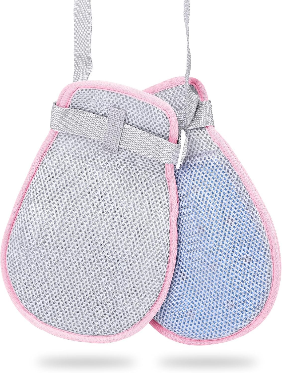 Medical Restraint Mittens with PP Plate, Anti-Scratch Self-Harm Prevention,2 Pcs