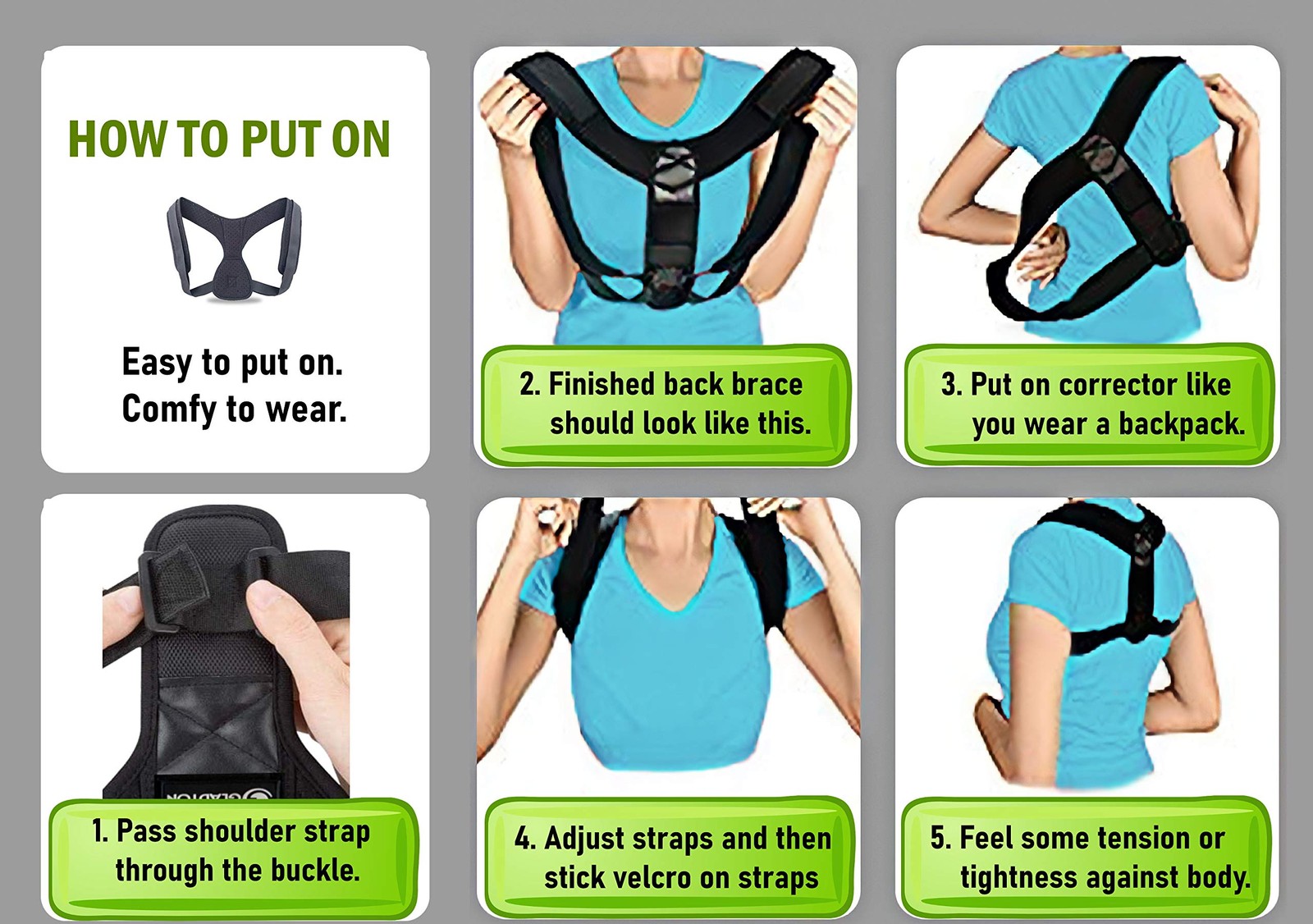 GLADTON Posture Corrector Back Brace for Men and Women. XL (up to 60″)