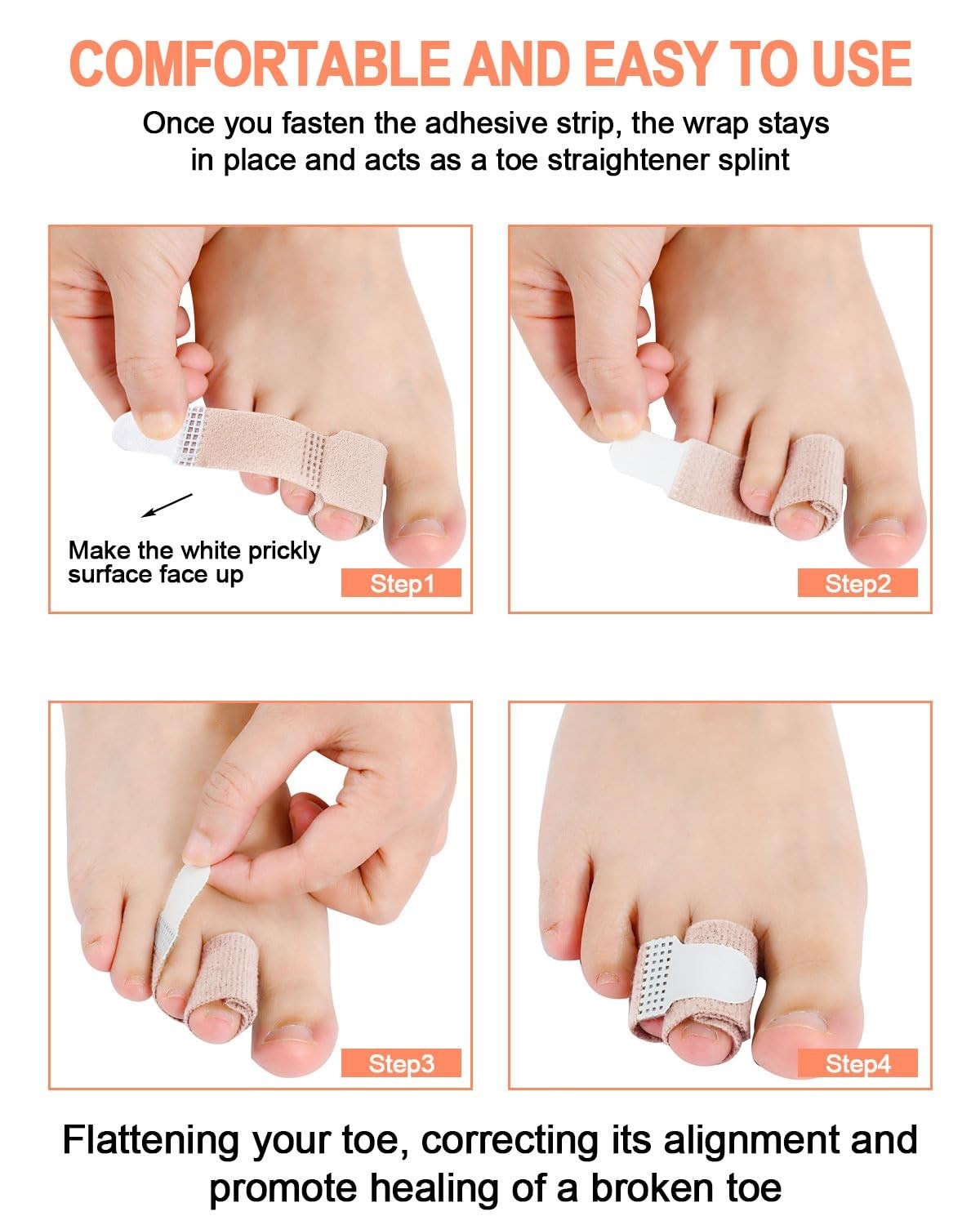 Fabric Gel Tube Sleeves Cover for Hammer Toe Fingers Protectors Separators US