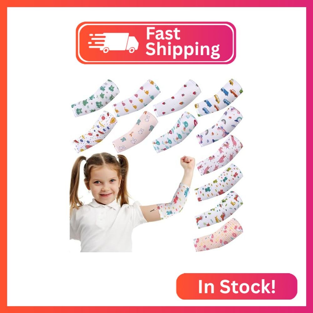 Cuffbow 12 Pcs PICC Line Sleeve Cover for Kids Protector 12 Patterns Reusable Nu