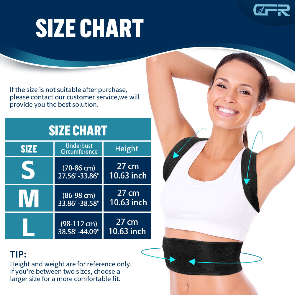 Posture Corrector Back Support Brace Clavicle Upper Neck Pain Relief Men Women