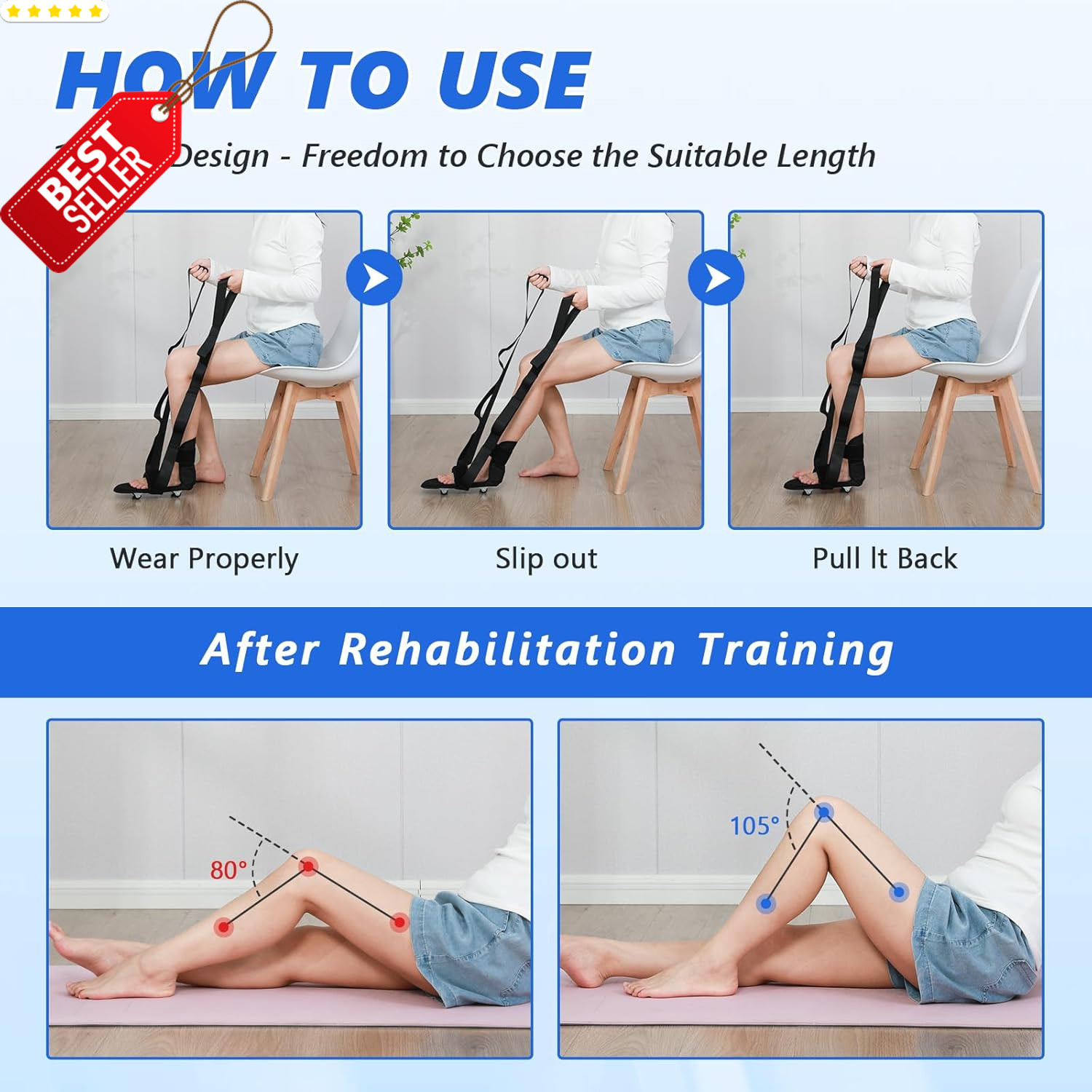 Knee Glider Knee Replacement Recovery Aid Physical Therapy Rehab Equipment – US