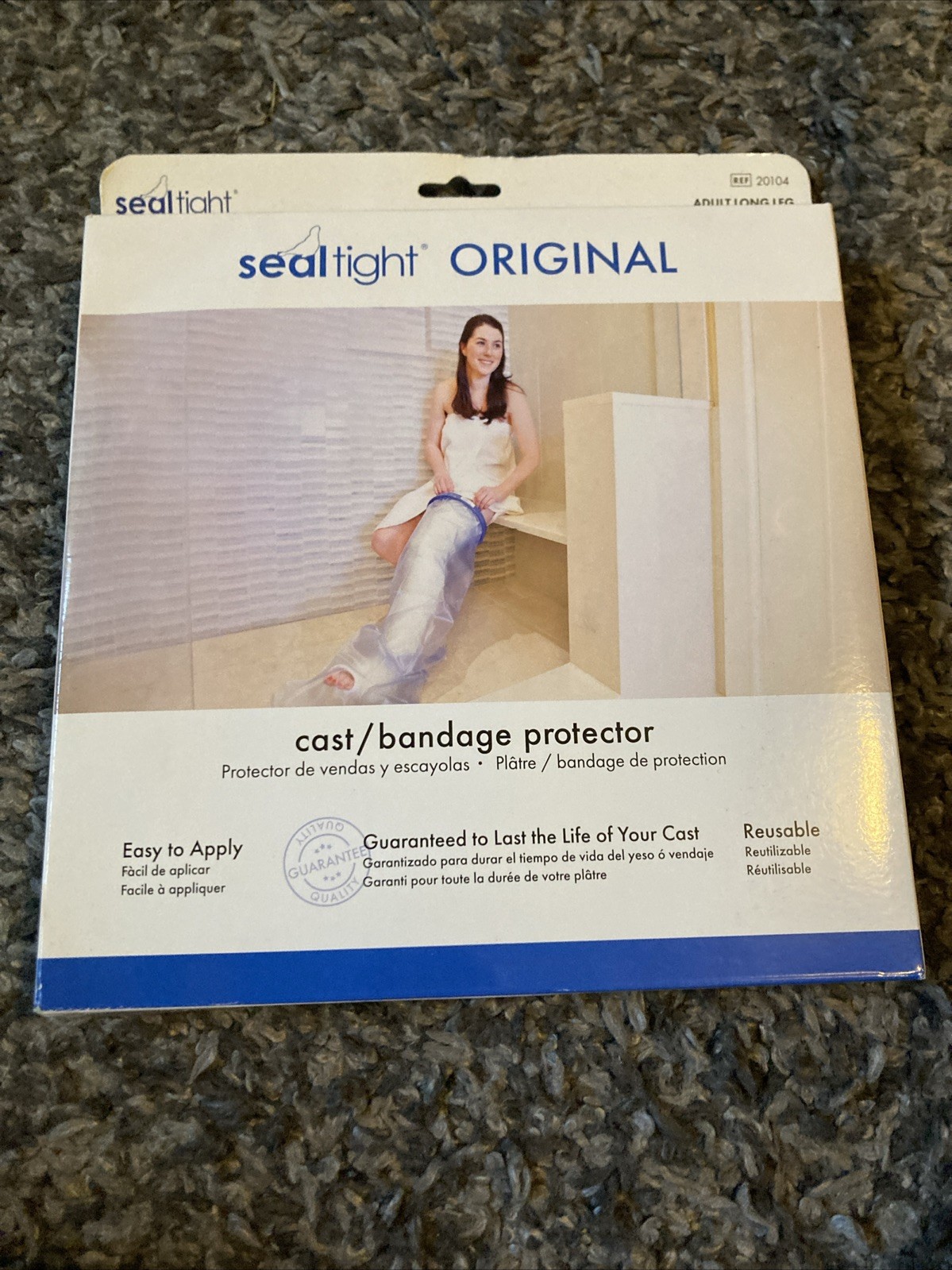 Cast Bandage Wrap Seal Tight ORIGINAL Reusable Protector Adult long leg 42″