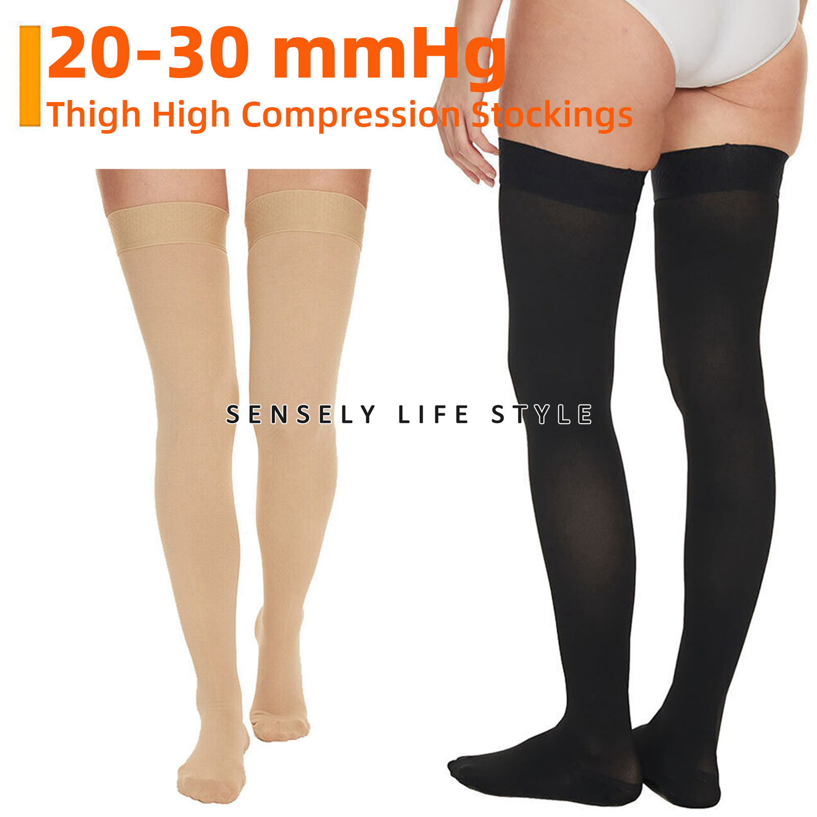 Women’s Compression Stockings 32mmHg Thigh High Slimming Improved Circulation