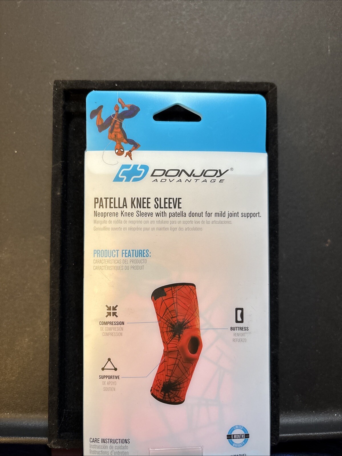 x2 DonJoy Spiderman Neoprene Patella Knee Sleeve Pediatric Size