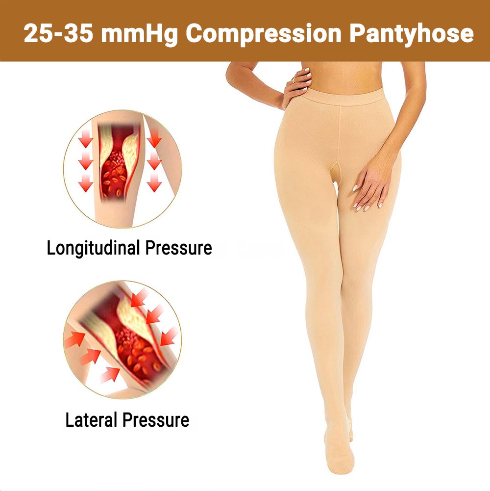 Women Opaque Compression Pantyhose Support Stockings Varicose Veins Circulation