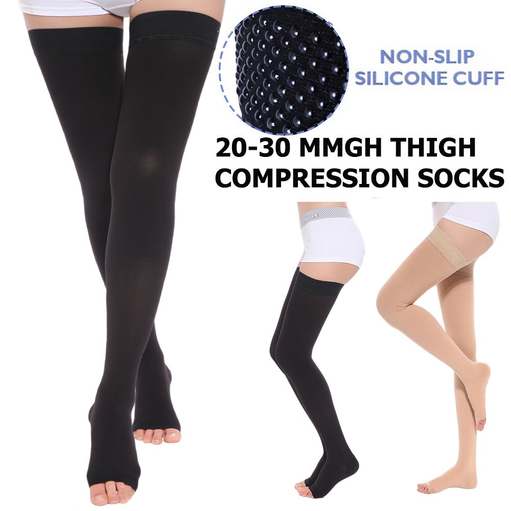 1Pair Compression Socks 20-30 ThighHigh Support Stockings Medical Varicose Edema