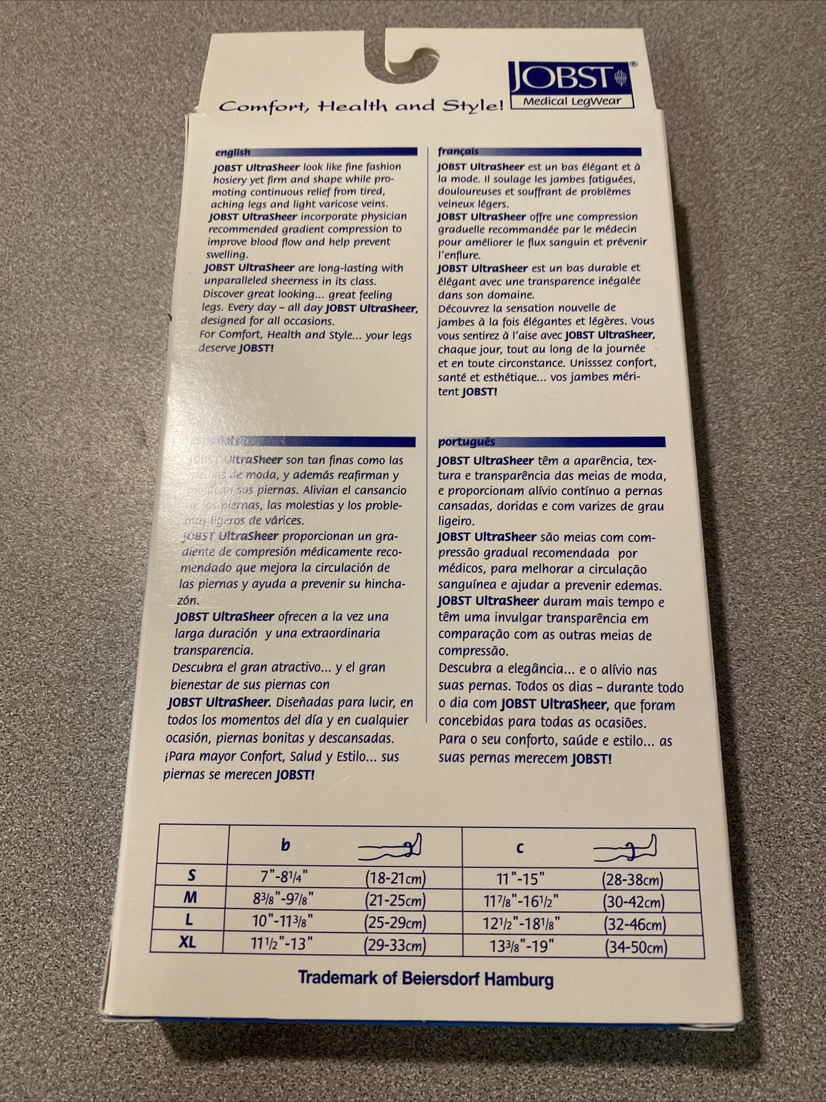 Jobst medical legwear large knee ct White 15-20 mmHg