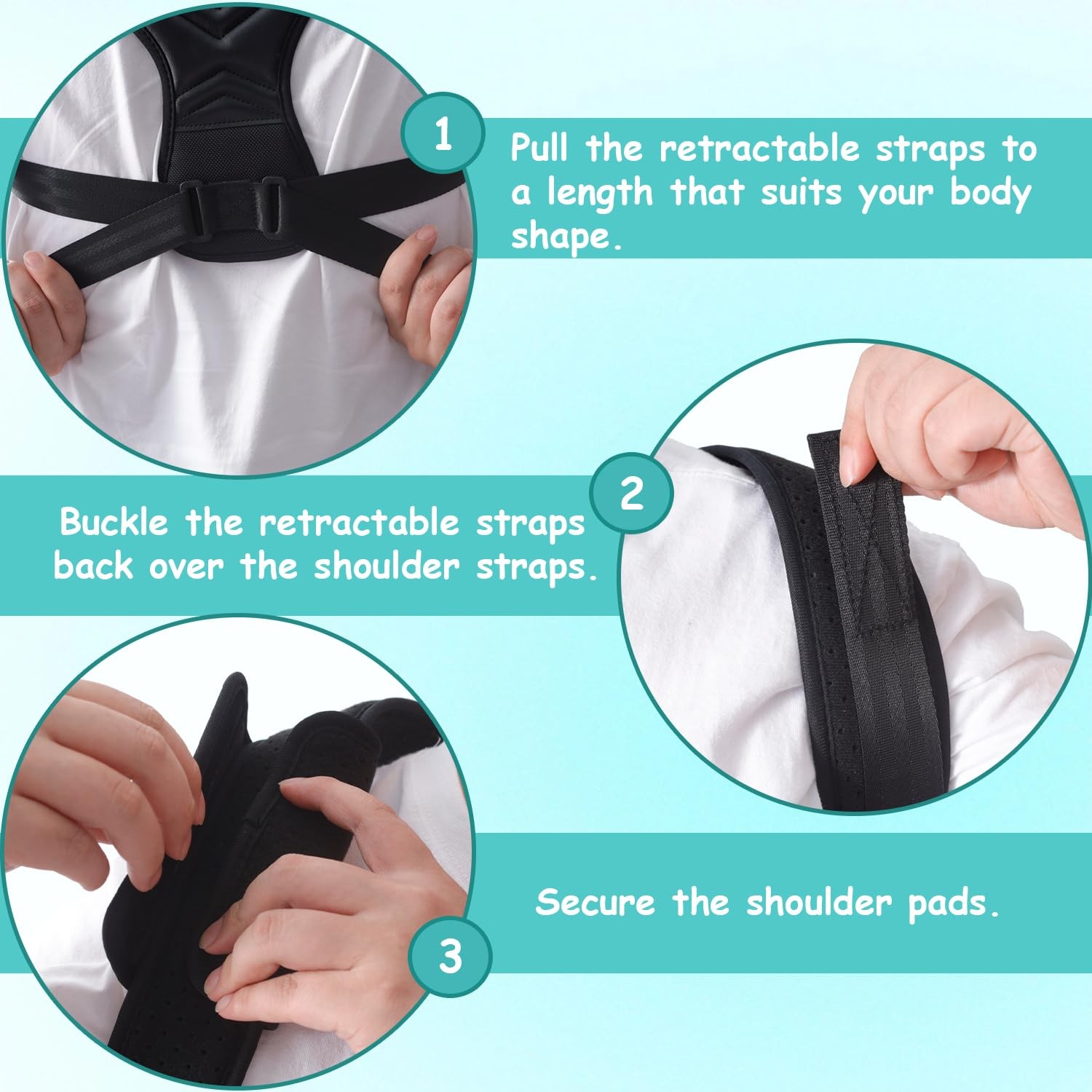 King Mills Plus Size Back Brace, Back Brace Posture Corrector for Women and M…