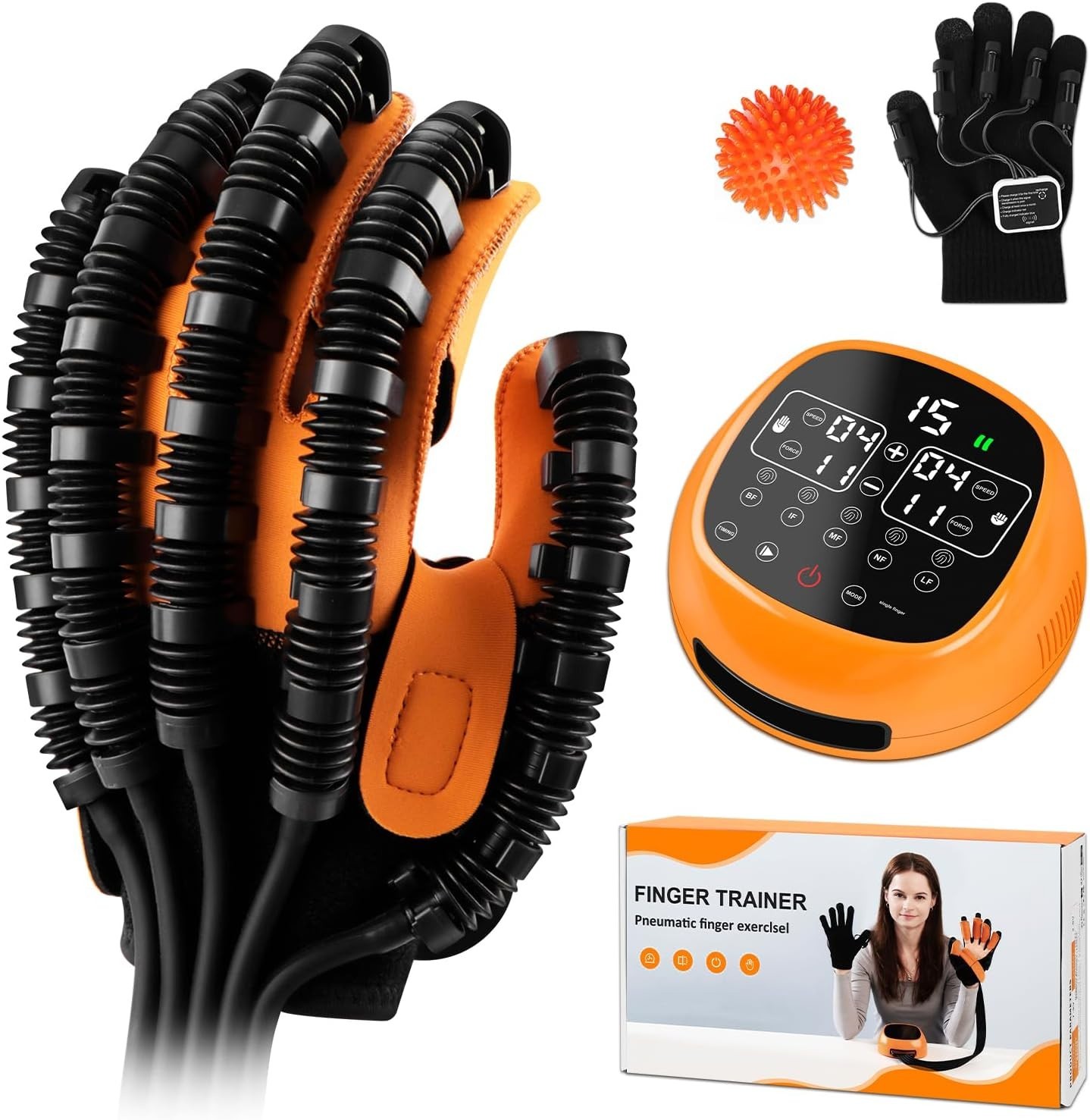 Rechargeable Rehabilitation Robot Glove, Hand Function Training, right hand, M