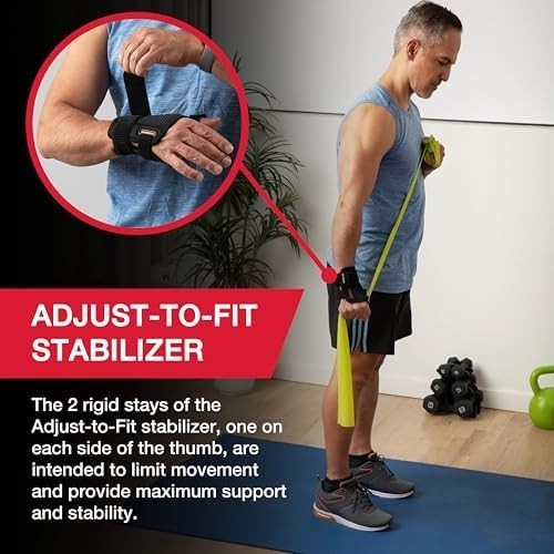Sports Medicine Adjust-To-Fit Thumb Stabilizer, Spica Splint, Thumb Pain Relief