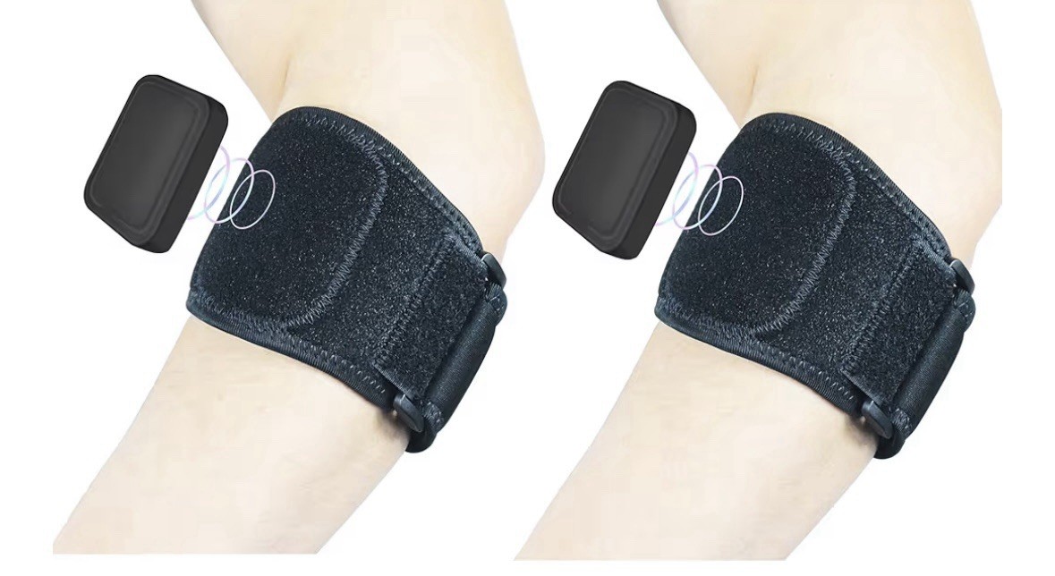 Moonsmile , Two tennis elbow brace straps Black