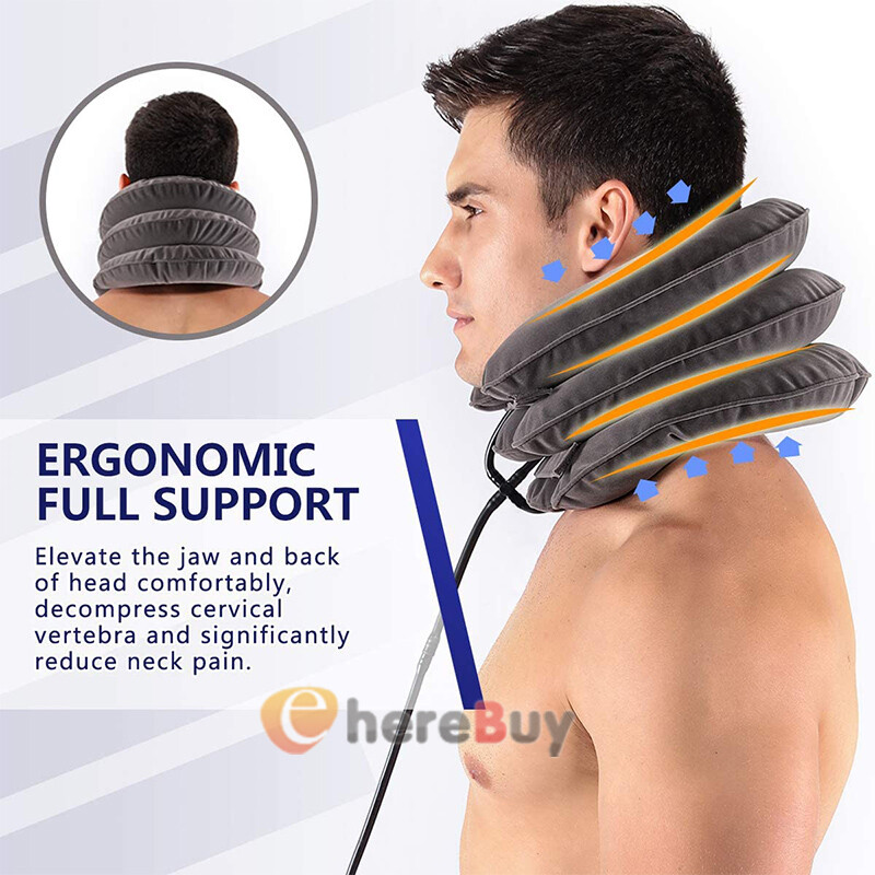 Cervical Neck Traction Device Collar Brace Support Pain Relief Stretcher Therapy