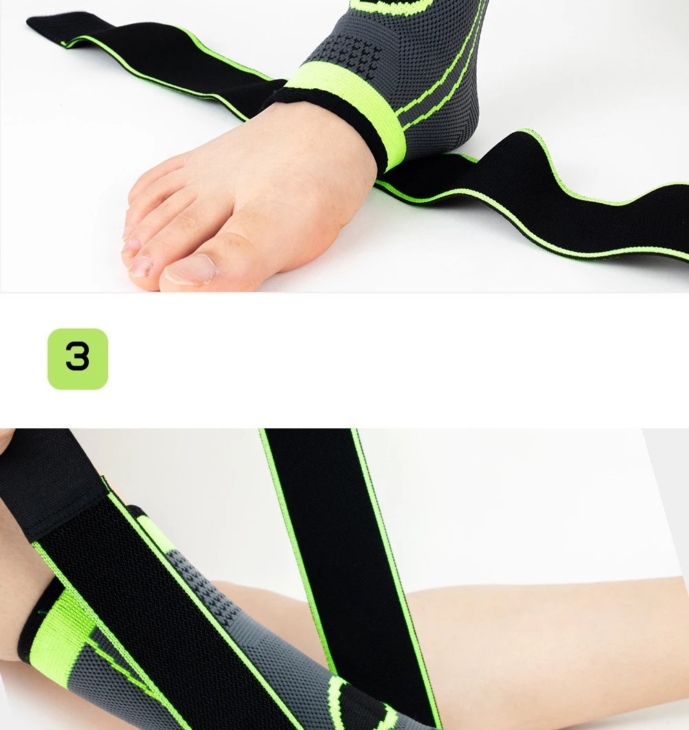 1pc Ankle Support Brace Compression Strap Adjustable Sports Wrap Running Hiking