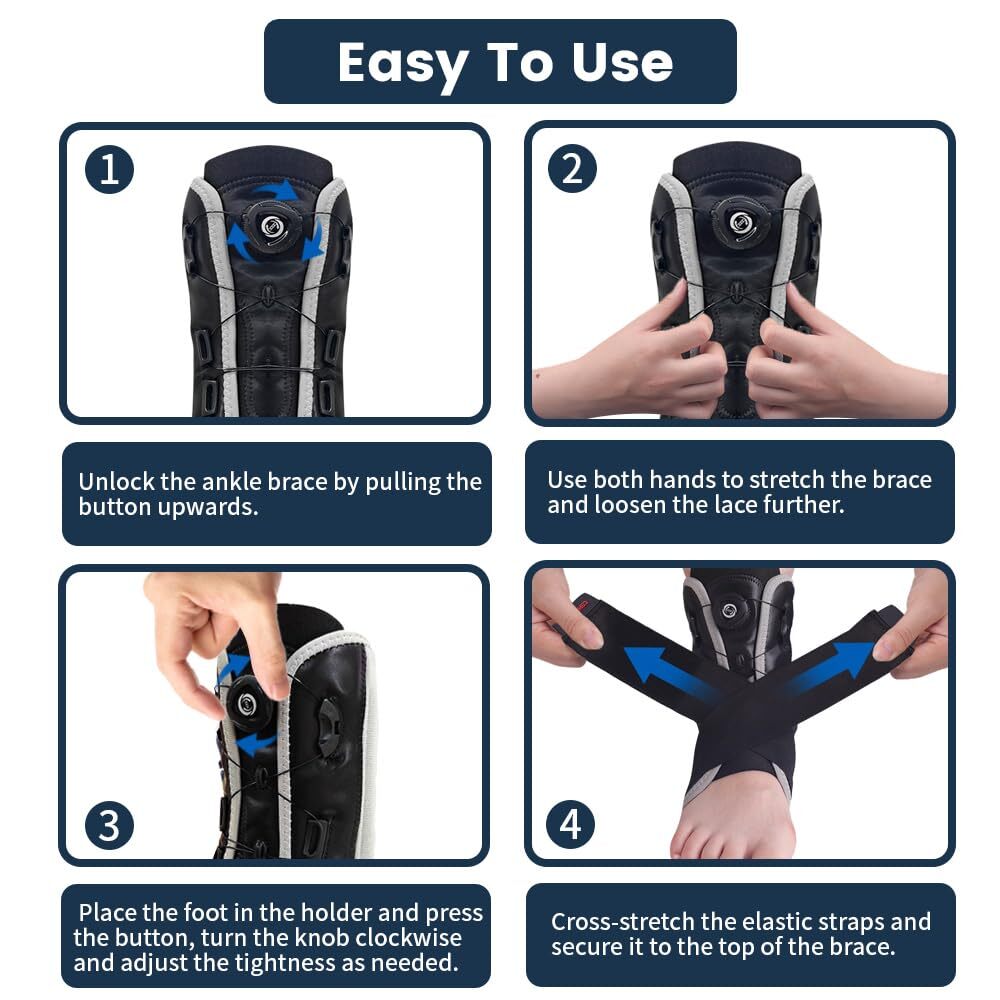 Ankle Support Brace for Men Women Adjustable Plantar Fasciitis Sports Fitness US