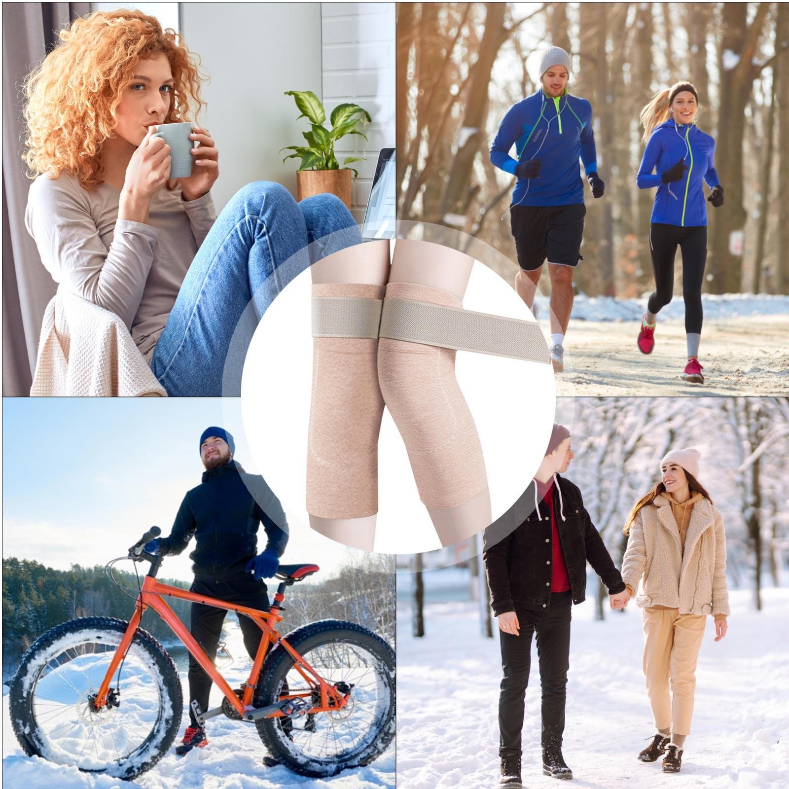 Winter Warm Knee Pads Women Men Elderly Cold Leg Kneepad Knee Support
