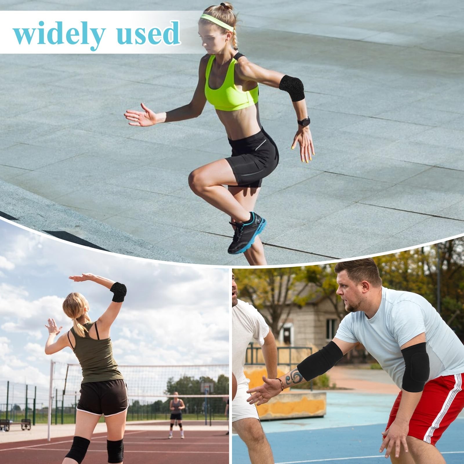 Volleyball Brace Pads Elbow Protector, 1 Pair Breathable Anti-Collision Sponge A