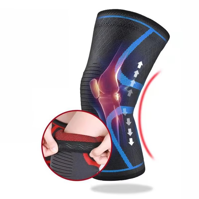 1x Knee Sleeves Copper Silver Compression Brace Support Sport Joint Injury Pain
