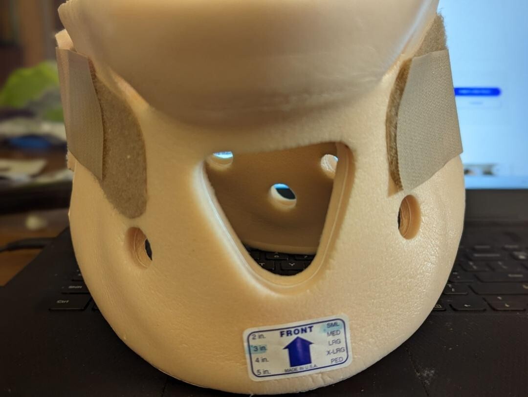 e-stat Support Collar 3″ Foam Immobilizer Cervical Support with instructions