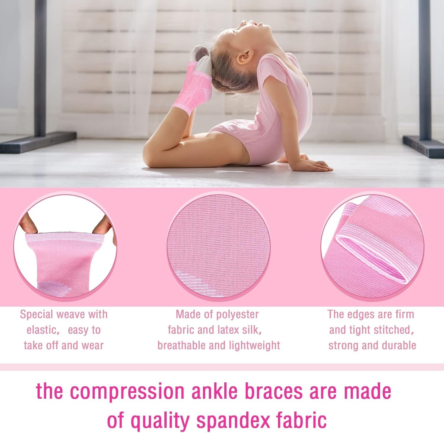 2 Pairs Kids Ankle Brace Set Foot Support Stabilizer Wraps Protector Guard Kn…