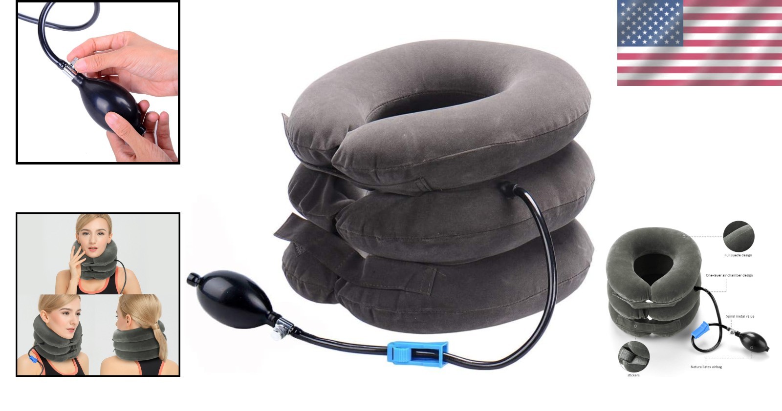 Convenient Inflatable Neck Traction Device – Easy to Use for Quick Relaxation