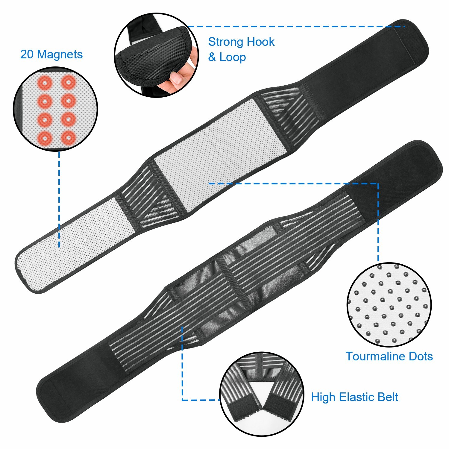Adjustable Lumbar Back Support Lower Waist Belt Brace Pain Relief For Men Women